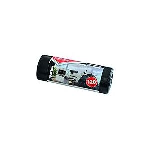 OFFICER PRODUCTS 22022232-05 Lot de 10 Sacs Poubelle en polyéthylène Basse densité Extra résistant pour déchets ménagers pour Le Bureau Noir Épaisseur du Film 24 µm