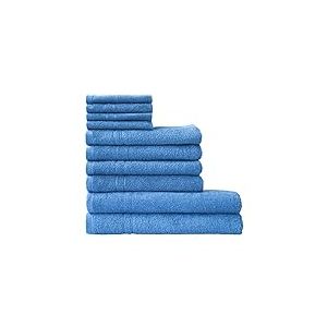 Dyckhoff Kristall Lot de Serviettes en Coton Bleu Cobalt 26 x 36 cm