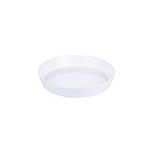 Lot de 6 assiettes creuses en verre opale 22,5 cm, blanc