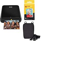 KODAK Step Imprimante Imprimante Photo Mobile sans Fil avec Technologie Zinc (Noir) Kit de Voyage, 2 x 3