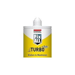 Soudal 122237 Fix ALL Turbo Colle-Mastic Extra Rapide, Blanc, 290 ml