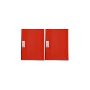 Viquel Strong Cover - Prot&egrave;ge cahier a4 rouge en plastique - Qualit&eacute; sup&eacute;rieure - Dos renforc&eacute; - Avec rabats marque-pages (Lot de 2)
