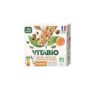 VITABIO - Barres - Abricot Noisettes & Graines de courge - Nutri-Score A - 3x25g