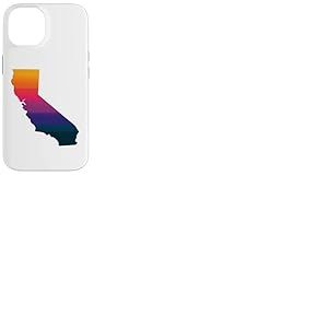 California West Coast Sunset State Map Souvenir de Vacances Coque pour iPhone 14