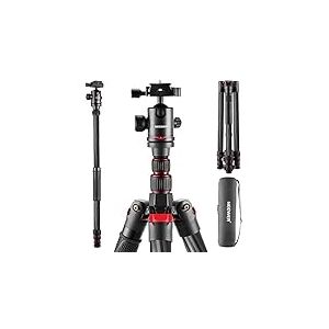 NEEWER 205cm Trépied de Caméra Voyage pour Appareil Photo en Fibre Carbone,Trépied Photographie avec Monopode Axe Central en 2 Partie,Rotule Panoramique 360°,Plaque QR Type Arca 1/4",Charge Max 26,5lb