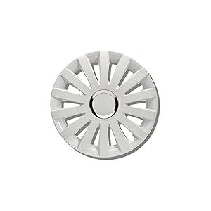 Albrecht 17 pouces blanc enjoliveurs pour jantes en acier - Sail enjoliveur de roue en plastique avec peinture en couches - Enjoliveurs dans l'emballage d'origine Albrecht - Fabriqué en UE