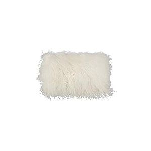SARO LIFESTYLE Agneau de Mongolie Fourrure Duvet Garni Couvre-lit Taie d'oreiller, Ivoire, 12"x20"