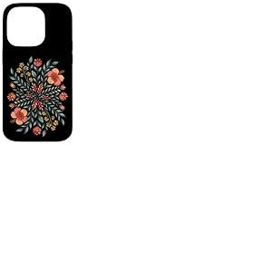 Mandala floral Boho Botanique Nature Calm Vibes Art Coque pour iPhone 14 Pro