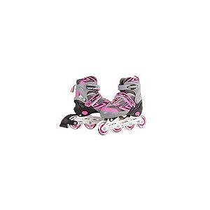 Patins à roulettes Van Manen Globe Street Rider 720234 pour enfants, rose/gris, taille ajustable 29-32, cadre en aluminium ABEC7