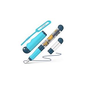 Schneider 162813 Base Kid Stylo plume (pour droitiers, avec plume d&eacute;butante et grande surface des doigts) Bleu/turquoise