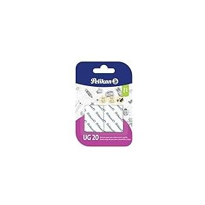 Pelikan Caoutchouc Pain UG 20 blanc, gommes à effacer adaptées pour dessin technique, artistique et scolaire, pour charbon et graphite, lot de 2 pièces