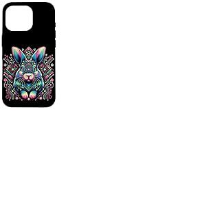 Vaporwave Lapin Lapin Cyberpunk Art ann&eacute;es 80 90 Style r&eacute;tro Coque pour iPhone 16 Pro