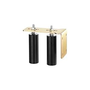 VEVOR Kit Portail Coulissant, Quincaillerie Porte Roulante avec Support Forme L, Rouleau de Guidage de Portail Coulissant Robuste R&eacute;glable Universel, pour Portails Coulissants, Portes Roulantes, Noir