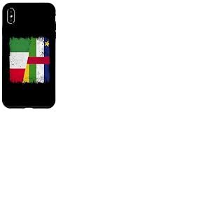 Demi Drapeau Italie République Centrafricaine Racines de Voiture Italiennes Coque pour iPhone XS Max