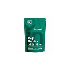 Intenson Baies de Goji Séchées, 500 g, Super-aliment Naturellement Sucré, Riche en Fibres, Antioxydants et Protéines Végétales, Vegan, Sans Gluten, Sans Sucres Ajoutés