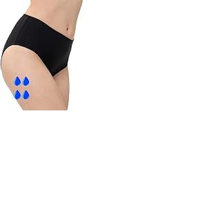 SliPss - Culotte pour incontinence urinaire - XL - Couleur Noire - Taille Haute - Absorption Moyenne jusqu&rsquo;&agrave; 300 ml - &Eacute;quivalent &agrave; 1 Couche Jetable - Lavable et R&eacute;utilisable - Discr&egrave;te - 1 Unit&eacute;