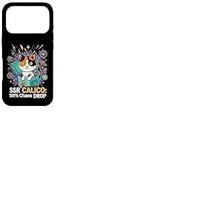 SSR Calico Cat 100% Chaos Drop Gacha Gaming Loot Box Coque pour iPhone 17 Pro