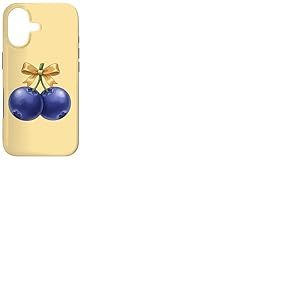 Paire de myrtilles Mignonnes avec n&oelig;ud Kawaii Fruit Coque pour iPhone 17