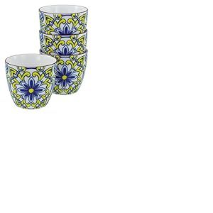 CreaTable, 21885, s&eacute;rie Aladin Bleu, service de vaisselle 4 pi&egrave;ces, ensemble de tasses en gr&egrave;s, compatible lave-vaisselle et micro-ondes, production de qualit&eacute;.