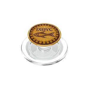 Ichthys Poisson Symbole Embl&egrave;me Chr&eacute;tien Pr&eacute;coce pour J&eacute;sus Christ PopSockets PopGrip pour MagSafe