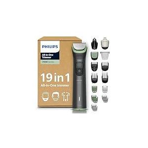 Philips Multigroom série 7000 Tondeuse tout-en-un 19 accessoires – tondeuse pour barbe, cheveux et corps, lames en métal auto-affûtées, 26 hauteurs de coupe (0,5-20 mm), modèle MG7962/30