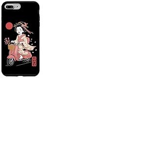 Trottinette Japonaise Geisha Kawaii Kyoto R&eacute;tro Kanji Souvenir Coque pour iPhone 7 Plus/8 Plus
