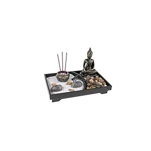 lachineuse - Jardin Zen Bouddha - Porte-Encens Asiatique - Décoration Zen - Jardin avec Sable - Ambiance d'Asie - pour Intérieur Maison Bureau - Idée Cadeau Japon - Déco Asie