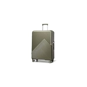 WITTCHEN Valise Grande Taille Valise de Voyage Valise à roulettes en Polycarbonate avec 4 roulettes Spinner Serrure à Combinaison Poignée télescopique Style Line Taille XL Vert Olive