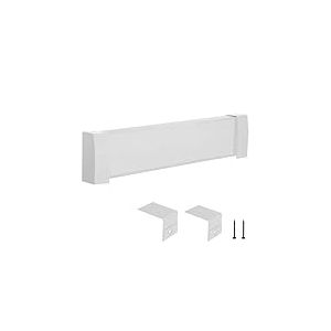 VEVOR Cache pour Plinthe Chauffante, Série Premium, Couvercle pour Chauffage Électrique Standard, 91,7 cm, Ventilation et Chaleur Efficaces, Cache de Remplacement Acier pour Chambre à Coucher, Blanc