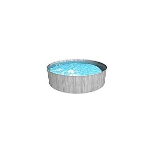 Steinbach New Splasher Secure Piscine Murale en Acier 3,50 x 0,90 m, kit avec Piscine, Filtre à Cartouche, échelle de sécurité en Gris