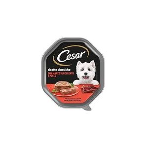 Cesar Recettes Classiques Nourriture pour Chien avec Boeuf Succulent et Poulet 150 g - 14 bacs