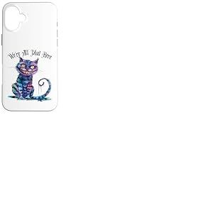 We're All Mad Here Cheshire Cat Alice Wonderland Book Boys Coque pour iPhone 16 Plus