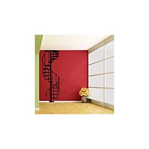 Stickers Escalier en colimaçon - Turquoise, L 50cm x H 141cm