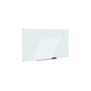 Amazon Basics Tableau en verre effaçable à sec - Blanc, magnétique, 240 x 120 cm