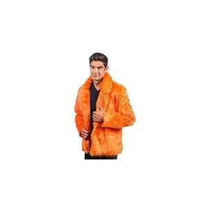 Chaks - Manteau de fourrure pour adultes, veste courte en fausse fourrure, pour carnaval, festival, fête Fashion