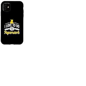 I Love To Do The Paperwork Jeu de mots grue origami Coque pour iPhone 11