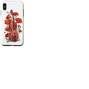 Violon Fleurs Musique Classique Musicien Violon Vintage Coque pour iPhone XS Max