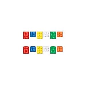 Beistle 52137 Lot de 2 banni&egrave;res fanions en papier Multicolore 22,9 x 1,8 m