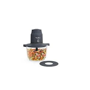 Moulinex Choppeo, Hachoir avec bol en verre, Capacité utile de 1L, Verre borosilicate, 2vitesses, Java Pepper DJ602110