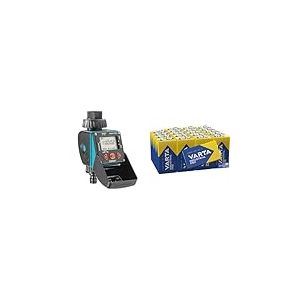 Aquauno Video-2 Claber, programmateur arrosage automatique à une voie & VARTA Piles Bloc 9V, lot de 20, Industrial Pro, Batterie Alcaline, pack de stockage, pour détecteurs de fumée, alarmes incendie