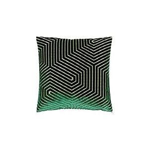 Paoletti Housse de Coussin Evoke en Velours &ndash; Housse de Coussin carr&eacute;e d&eacute;corative Luxueuse &agrave; Motif Chevron (&Eacute;meraude &ndash; 45x45cm)