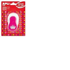 Apli 13300 - Perforatrice fantaisie pour papier et mousse Eva - Poin&ccedil;on : couronne - 25,4mm rose