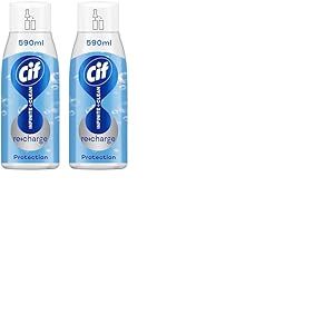 Cif - Recharge Spray Nettoyant Tout en 1 - Multi-surfaces - Parfum Lotus & Sels Min&eacute;raux - aux Probiotiques Naturels - Nettoyage sans Efforts et Longue Dur&eacute;e - 590ml (Lot de 2)