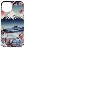 Arbre Japonais Sakura Garden Geisha Mount Fuji Cherry Blossom Tree Coque pour iPhone 15 Plus