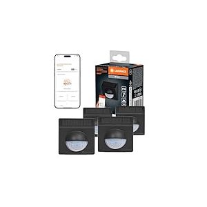 LEDVANCE SMART+ Capteur ext&eacute;rieur pour d&eacute;tection de mouvement avec technologie WiFi et cellule solaire, paquet de 4