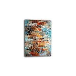 Printerland Tableau moderne Salon Abstrait Industrial Tableau mural moderne XXL Grande impression sur toile Décoration murale Décoration murale Décoration de chambre à coucher Cuisine (30 x 40 cm, 9)
