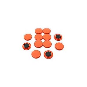 Grands Aimants de Bureau de Planification Orange pour Réfrigérateur, Tableau Blanc, Tableau D'Affichage de 40mm dia x 8mm de Haut - Pack de 120