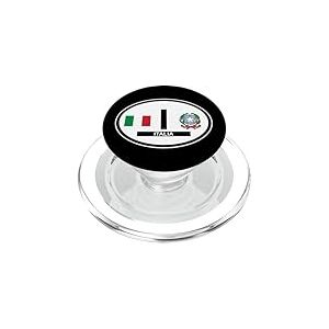 Autocollant ovale pour voiture avec drapeau et blason Italie PopSockets PopGrip pour MagSafe