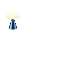 Lexon MINA L Audio Lampe Champignon Portable et Enceinte Bluetooth rechargeable, Lampe à poser sans fil avec 9 couleurs de lumière et Variateur d'intensité, jusqu'à 24h d'autonomie - Bleu Sombre