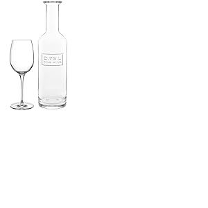 Luigi Bormioli Lot de 6 carafes à vin et verres à vin – Aérateur de 750 ml avec 6 verres à vin en cristal de 480 ml, ultra transparent et durable, passe au lave-vaisselle, fabriqué en Italie